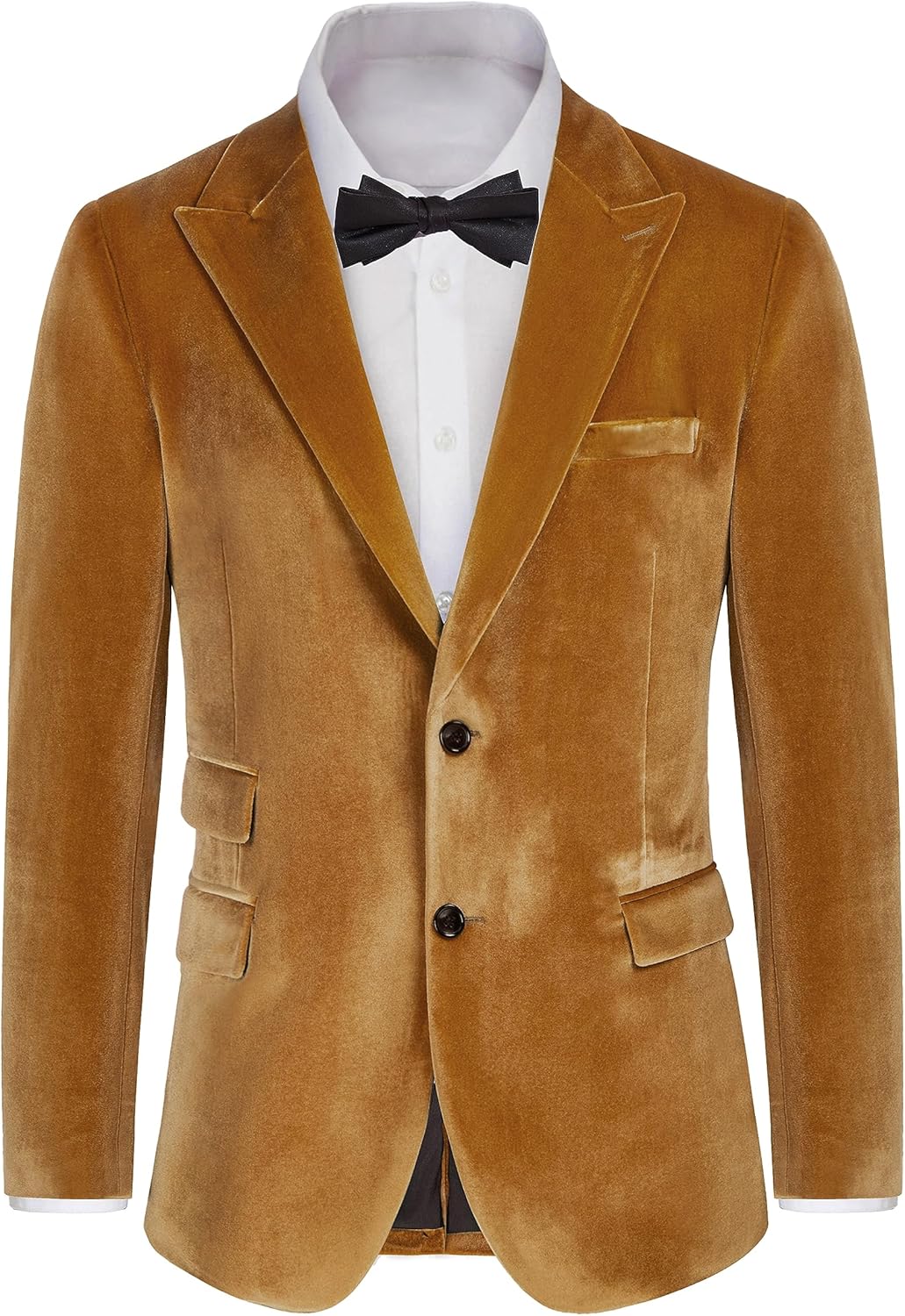 Mens Velvet Blazer Two Button Slim Fit Suit Jacket Sports Coats for Men Prom Wedding Dinner Party