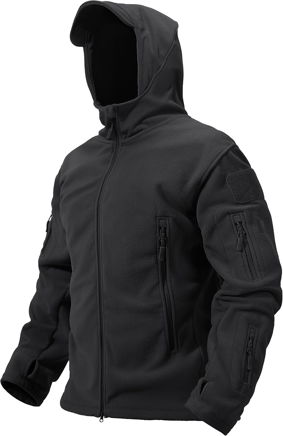 Mens Fleece Jacket Full Zip Tactical Hoodies Winter Coats Windproof Hoodies Warm Hunting